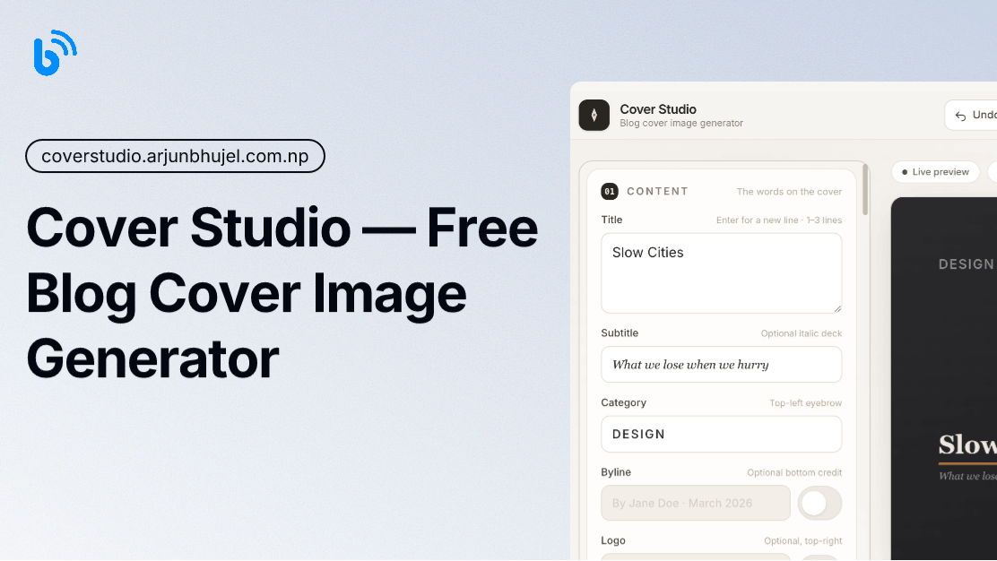Cover Studio - Free Blog Cover Image Generator